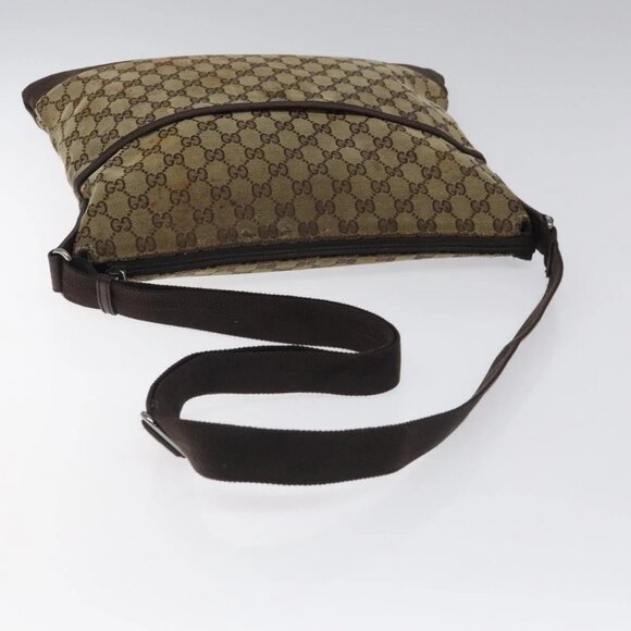 GUCCI GG Canvas Shoulder Bag Beige Silver 145856 Auth bs24170 - Picture 8 of 16